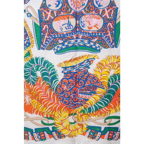 Hermès Sous L'Egide de Mars Cashmere Silk Shawl Scarf - Picture 4 of 7